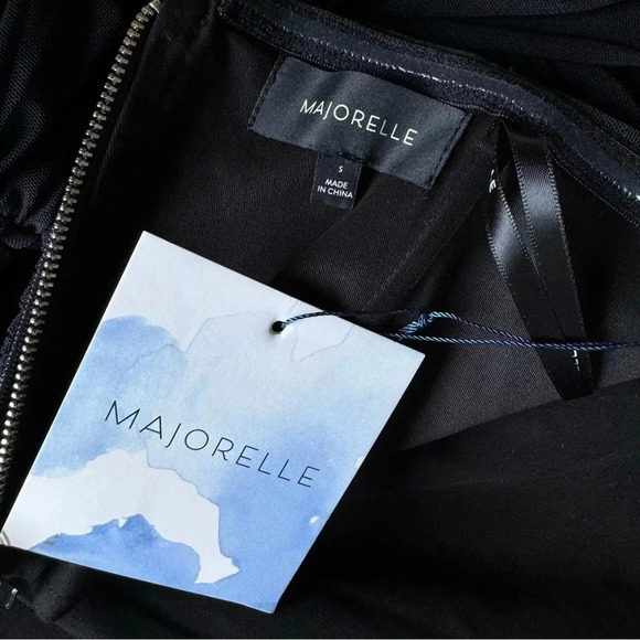 NEW MAJORELLE Ursula Mesh Mini Dress in Black Size S - Picture 9 of 9